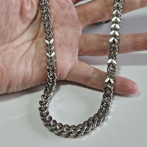 Hzman Stainless Steel Chunky Franco Chain 20" Necklace